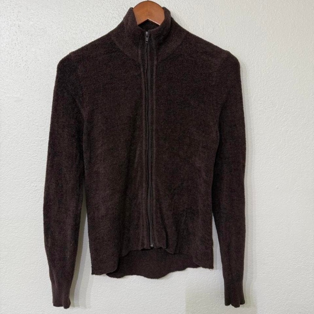 Brown zip up sweater